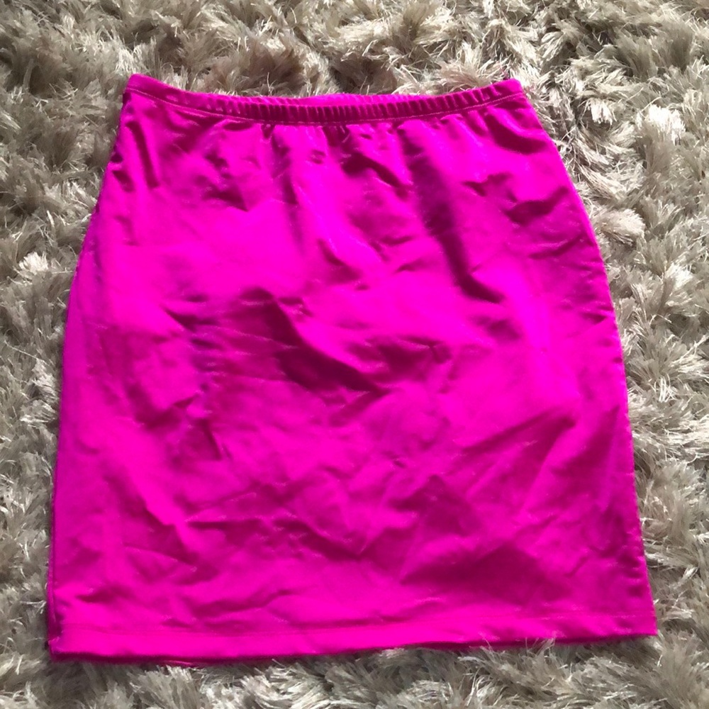 SHEIN hot pink pencil skirt